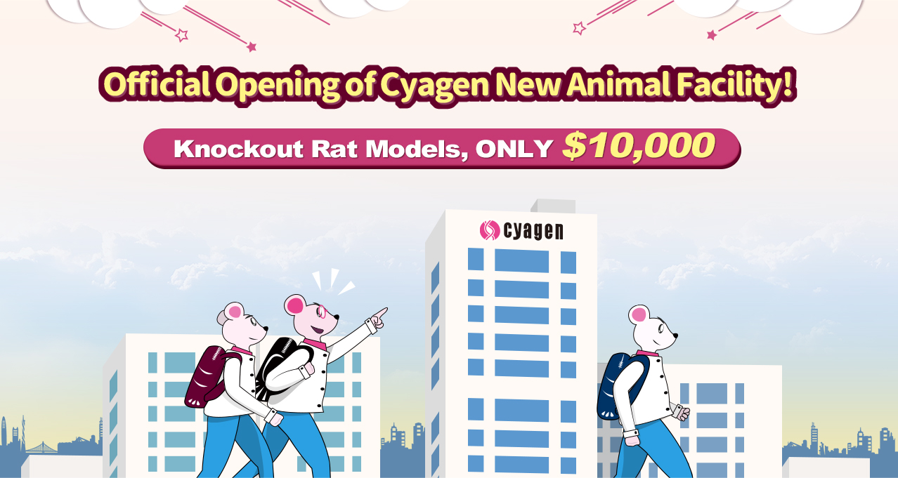 Official Opening of Cyagen New Animal Facility! Knockout Rat Models, ONLY $10,000